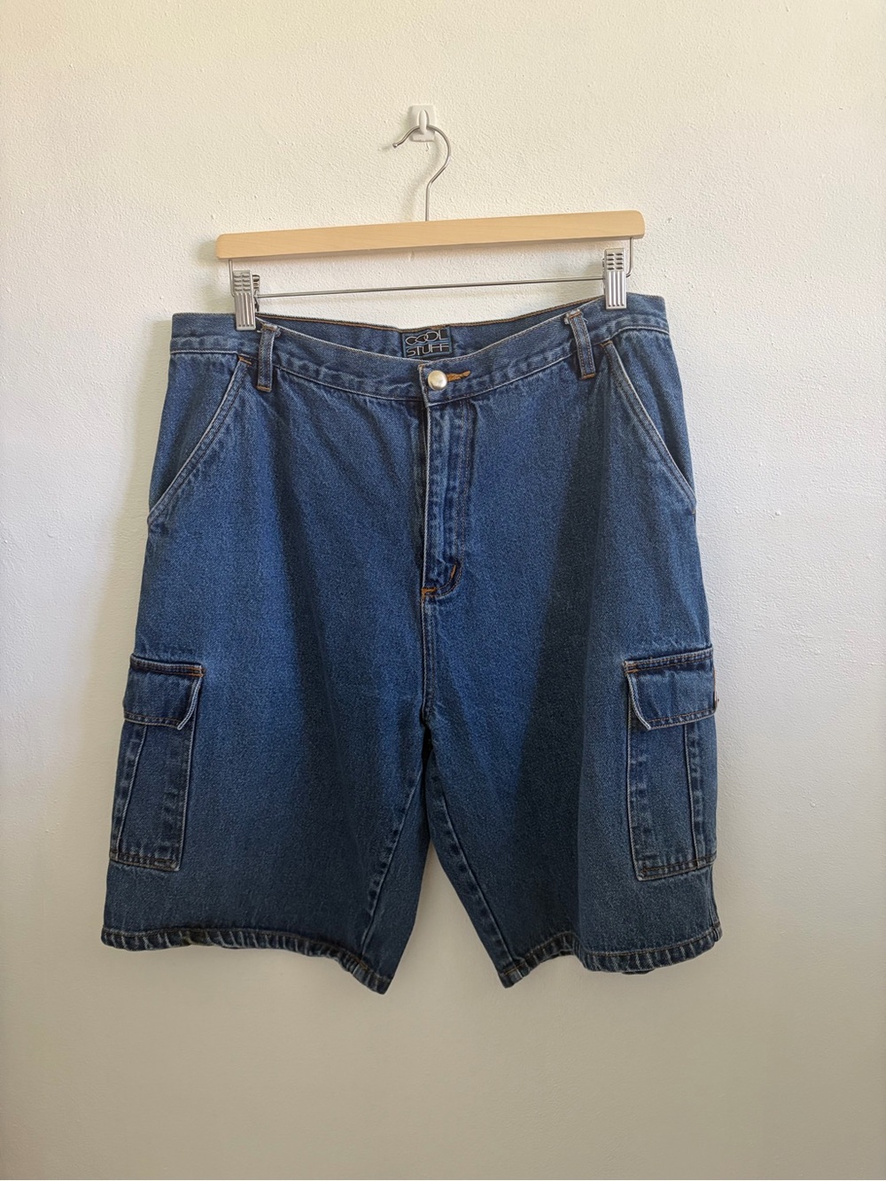 Blue Denim Cargo Shorts Vintage Jorts